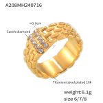 color: A208-Gold Ring / size: US 6