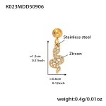 color: K023-Gold Serpentine Zircon Pendant