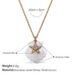 color: XL535-PJ64WEG White Shell Necklace