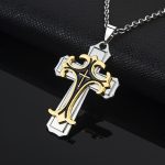 color: Gold Enamel Cross Chain
