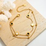 Roman Cold Minimalistic Personalized Design Bracelet Female Stainless Steel Plated 18K Real Gold E144