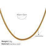 color: XL563G1.2MM Square Snake Chain