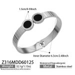 color: Z316-Steel Color Black Acrylic Bangle