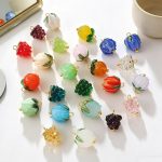 Vigorous Sweet Colorful Grape Flower Glass Pendant All-Match DIY Dopamine Ornament Accessories