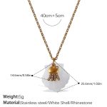 color: XL535-PJ577WEG White Shell Necklace