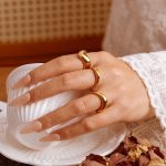 color: 3 Set Ring Steel Color / size: US 7