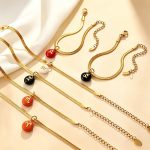 Simple Dopamine Color Imitation M & Amp; M Beans Twelve Constellation Pendant Bracelet Stainless Steel All-Match Jewelry