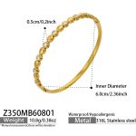 color: Z350-Drop Zircon Gold Bangle