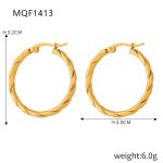 color: F1413-Gold Earrings