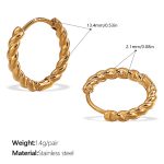color: EH1057G Gold Small Hoop Earrings