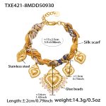 color: TXE421-8 Gold Bracelet -16+3cm