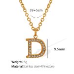 color: XL175 Gold D Necklace