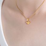color: P1580-Gold Necklace -40+8cm