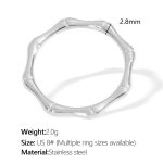 color: JZ116S8 US Size 8# Silver Ring