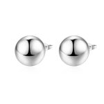 color: Hollow Ball Stud Earrings Steel Color