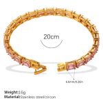 color: SL478PKG6.6MM Pink Zircon Bracelet