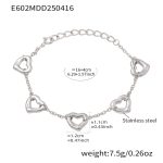 color: E602-Steel Color Bracelet 16+4cm