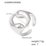 color: A180-Steel Color Ring / size: US 7