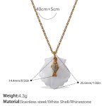 color: XL535-PJ574WEG White Shell Necklace