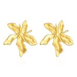color: Maple Leaf Earrings Gold MS-431
