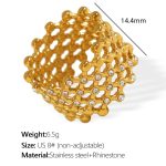 color: JZ92 US Size 8# Gold Ring
