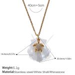 color: XL535-PJ572WEG White Shell Necklace