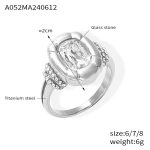 color: TXA052-Steel Color Ring -Size 6