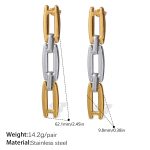 color: EH1172SG Two-tone Gold Earrings