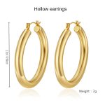 color: 5*25mm Hollow Earrings Gold
