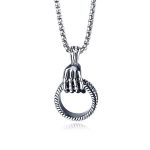 color: Hand Grip Ring + Stainless Steel Chain