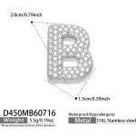 color: D450-Letter B Steel Color Pendant