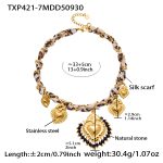 color: TXP421-7 Gold Necklace -33+5cm