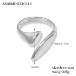 color: A640-Steel Color Ring / size: US 8