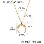 color: TXP485-Gold Necklace 41+5cm