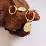 Personalized Avocado Shape Shell Earrings Geometric Elegance New Studs Simple Earrings