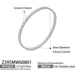 color: Z395-Stripes Zircon Steel Color Bangle