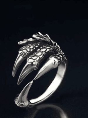 Fashion Brand Design Ring Vintage Distressed Eagle Claw Ring Men and Women Classic Couple Fingertip Ornament