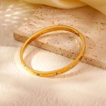 Stainless Steel Steel Bracelet 18K Female over Zhuanka Bracelet Does Not Fade Simple All-Match Jewelry
