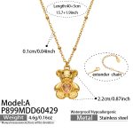 color: P899-A Style Gold Necklace 40+5cm