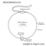 color: RE023-O Letter Steel Color Bracelet 16+5cm