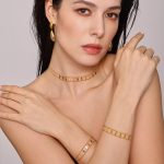 Diamond-Shaped Super Flash Sequins Double-Layer Necklace Bracelet Women's Light Luxury Temperament Stainless Steel Set Decorations