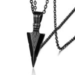 color: Black Arrowhead + Curb Chain 60cm Chain