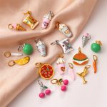 Sweet Dopamine Hamburger Ice Cream Food Shape Pendant All-Match DIY Accessories