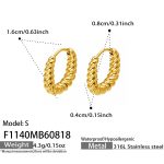 color: F1140-Gold Earrings -S-MB
