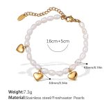 color: SL163WEG Freshwater Pearl Gold Bracelet