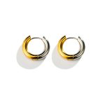 color: 4.0 Round Two-tone Gold Ear Cuff
