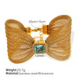 color: SL65 Light Blue Zircon Gold Bracelet