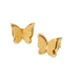 color: Butterfly Stud Earrings Gold