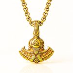 color: Gold Battle Axe + Plated Chain