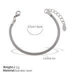 color: SL413S Silver Bracelet